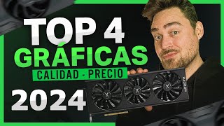 ⭐️TOP 4 Mejores Tarjetas GRÁFICAS calidadprecio 2024⭐️ [upl. by Llednew]