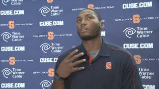 Training Camp Day 1 Terrel Hunt Interview  Syracuse Football [upl. by Yehc219]