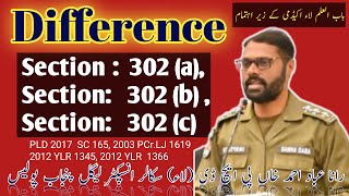 Difference Between Section 302 a  302 b  302 c  Pakistan Penal Code 1860 [upl. by Nahtanod]