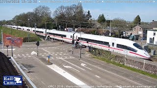 RailCam Road and Rail Crossing MierloHout Netherlands [upl. by Ominorej]