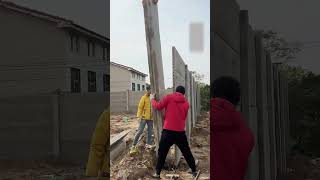 Cement fence column installation process Good tools and machinery can increase work efficiency [upl. by Peggir100]