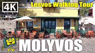 Molyvos  Lesvos Lesbos Greece  4K Walking Tour [upl. by Yengac]