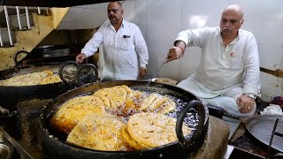 Indian Street Food  The BIGGEST FRIED BISCUIT in the World Rajasthan India [upl. by Ybocaj]