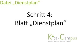 Dienstplangestaltung Kita und Kindergarten 2022  Excel 4 Bearbeitung Blatt „Dienstplan“ [upl. by Pitt778]