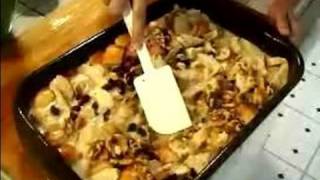 How to Make Bread Pudding  Adding Raisins amp Nuts To Bread Pudding [upl. by Charmane]