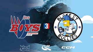 Les Boys V Blake St Bullies  Div 3  25th June  IceHQ Beer League ice hockey [upl. by Oznerol]