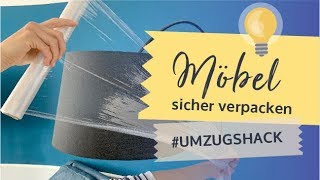 Möbel sicher verpacken  Umzug Tipps  muvora 2019 [upl. by Aidile]