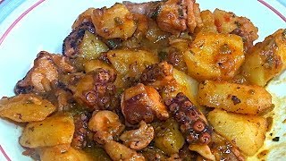 Pulpo con Patatas DELICIOSO A mi manera [upl. by Hazaki]