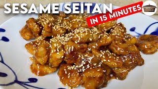 How to make QUICK vegan chicken 15 min seitan [upl. by Neladgam]