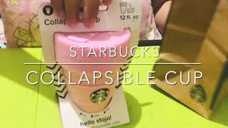 Starbucks Collapsible Cup Stojo  Unboxing  Eeyores Fambam [upl. by Taryn]