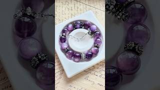 Purple Lepidolite Bracelet💜diy handmade crystaljewelry bracelet amsr handmadejewelry [upl. by Notlim14]