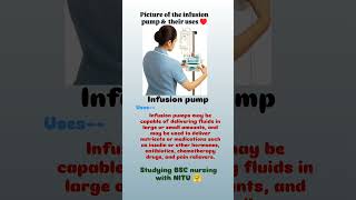 Picture of the infusion pump amp their uses anm gnm medical hospital bscnursing medicalstudent [upl. by Eniamrej]