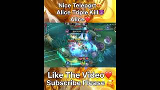 Beautiful Alice Combo😈 Alice❤️ shorts mobilelegends mlbb mlbbcreatorcamp moba ml mlbbshorts [upl. by Pigeon150]