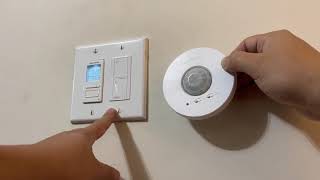 Lutron Caseta Switch Install  3 WAY Pairing the Occupancy Sensor Part 3 of 3 [upl. by Gonick]