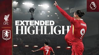 Extended Highlights Liverpool 20 Aston Villa  Three Anfield wins in a week [upl. by Gnal]