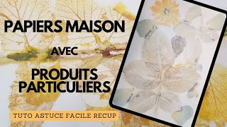 Papiers Fait Maison EcoPrint avec produits particuliers une tuerie [upl. by Eedahs]