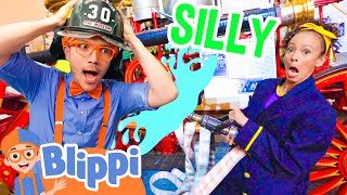 Blippi and Meekah FIRETRUCK Learning Adventure  Fire Vehicles Museum  Educational Videos For Kids [upl. by Enelyahs]