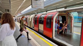 London Underground Central Line and C2C at Stratford Station  August 20214K HDR [upl. by Adnof]