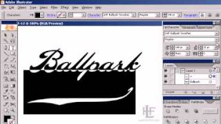 Using Ballpark Script in Adobe Illustrator [upl. by Ilke]