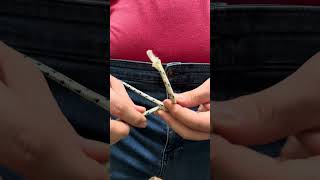 Make a Belt with Rope in the Wilderness Simple Outdoor Hack [upl. by Jochbed]