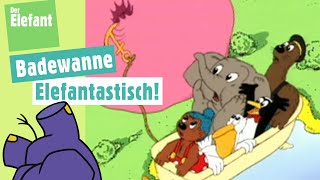 Petzi und der Ausflug in der fliegenden Badewanne amp Verschiebebild Badewanne  Der Elefant  WDR [upl. by Cicenia]