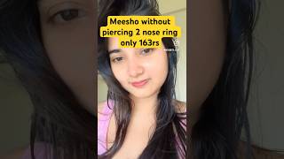 Nose ring on pressing type only 163 rs 2 ring silver and gold fashion nose pin  meesho [upl. by Assillim]