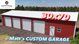 30x70 Steel Metal Building  2100 sq ft Metal Garage Tour  Steel Hawk Structures [upl. by Ronen]