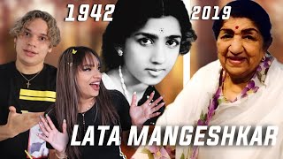 Latinos react to Lata Mangeshkars Singing Career 19422019 [upl. by Ehcrop172]