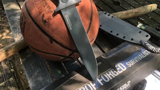 Cold Steel Drop Forged Survivalist Bowie Knife  Best Budget Blade Ever  under 70 [upl. by Tamqrah669]