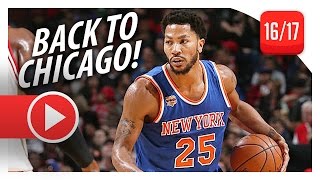 Derrick Rose Full Highlights vs Bulls 20161104  15 Pts 11 Ast HOMECOMING [upl. by Hannahoj849]