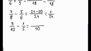 Zbrajanje i oduzimanje razlomaka 01osnove [upl. by Egduj619]