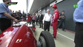 Fernando Alonso  Ferrari 375 showrun  LaSexta [upl. by Kenlay]