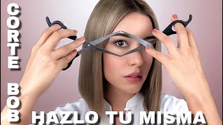 COMO HACERTE EL CORTE BOB TU MISMA  Despunte de cabello corto  MELENA [upl. by Aihsenad]