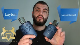 PDM Layton vs Layton exclusif  عطر لايتون من بارفومس دي مارلي ومقارنته مع نسخة الاكسكلوسيف [upl. by Minne206]