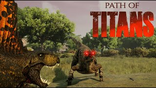 SOLO TENONTOSARUS KILLS DIMETRODON  Path of Titans pvp [upl. by Enylecoj]