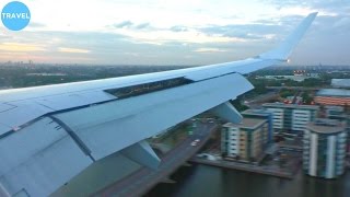 Lufthansa Embraer 190 Short Runway Landing at London City Airport [upl. by Htennaj]