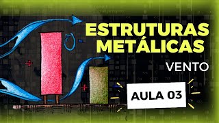 ESTRUTURAS METÁLICAS  Vento nas edificações  AULA 03 [upl. by Arratahs]