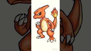 Drawing Simple Pokemon  Charmeleon [upl. by Dane]