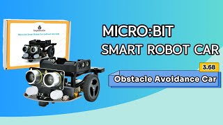 KS4036F Keyestudio Microbit Smart Robot Car Project 368 Obstacle Avoidance Car microbit robot [upl. by Airbas]