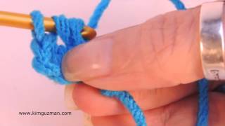 Foundation Double Crochet Left Handed [upl. by Llert]