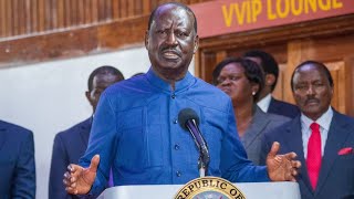 Listen to Raila Odingas Revolutionary speech moments after President Ruto dissolved cabinet [upl. by Senhauser286]