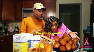 Cooking Grecian Loukoumades with Darius Disaster Cooking  42min [upl. by Godiva]