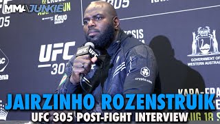 Jairzinho Rozenstruik Reacts to Judge Being Pulled After Insane 3027 Scorecard  UFC 305 [upl. by Ayatnahs]