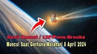 Komet Setan Muncul Saat Gerhana Matahari 8 April 2024 [upl. by Fanny]