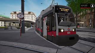 TramSim Vienna on PS4 Route 71 ULF B [upl. by Denice]