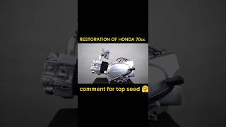 Honda 70cc Restoration A Classic Bike Rebornrestoration [upl. by Ativla672]