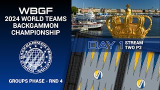 Day 1 Stream 2 P2 Groups Phase  Rnd 4  WBGF 2024 World Teams Backgammon Championship [upl. by Karlyn]