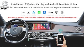 kSmart Box Wireless Carplay Installation for Mercedes Benz S W222 2014 Model NTG 50 Head Unit [upl. by Flemings]