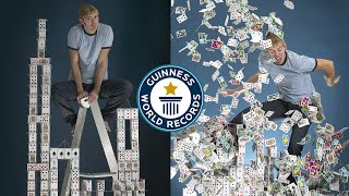 Largest Card Stacking Structure  Record Holder Profile  Bryan Berg Pt2  Guinness World Records [upl. by Ecnerewal238]