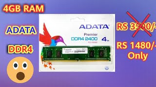 ADATA DDR4 4GB RAM  Unboxing  Full Review [upl. by Zerlina293]